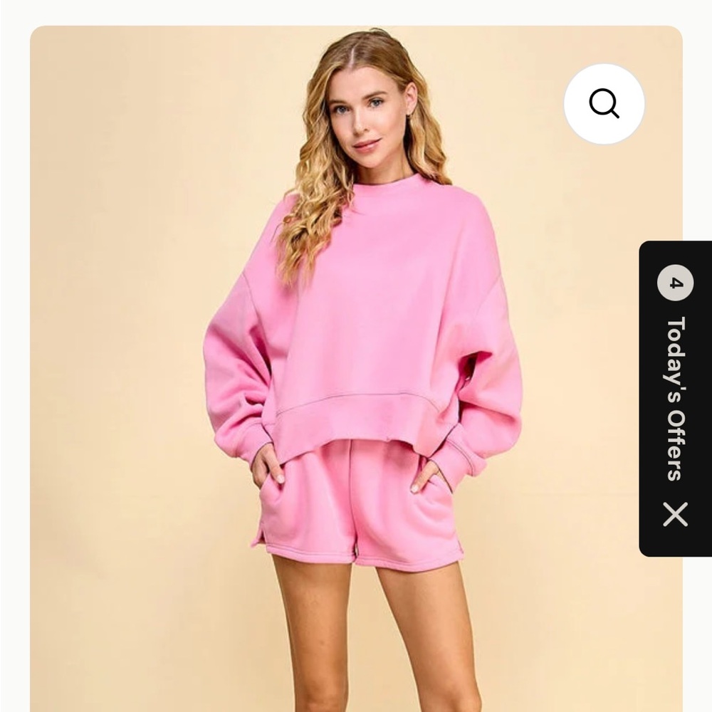 Lelis Pink Crewneck Sweatshirt - Soft Vintage Wash